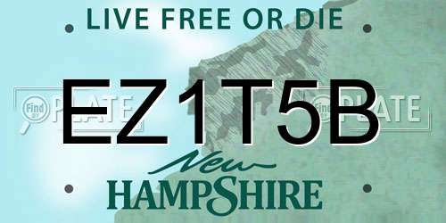 EZ1T5B New Hampshire License Plate