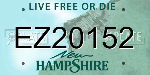 EZ20152 New Hampshire License Plate