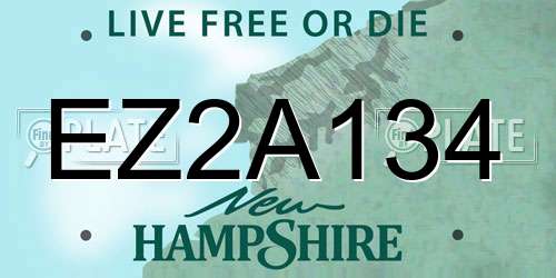 EZ2A134 New Hampshire License Plate