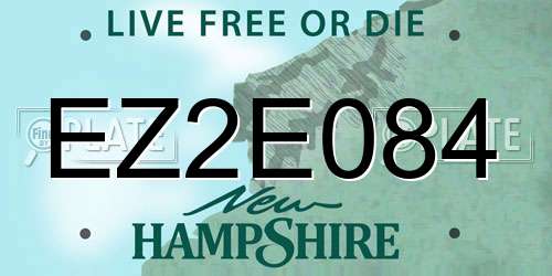 EZ2E084 New Hampshire License Plate
