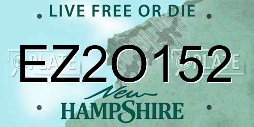 EZ2O152 New Hampshire License Plate