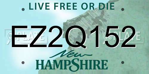 EZ2Q152 New Hampshire License Plate