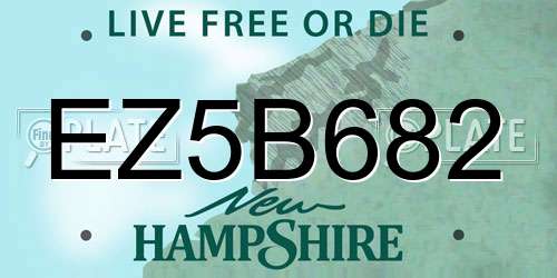 EZ5B682 New Hampshire License Plate