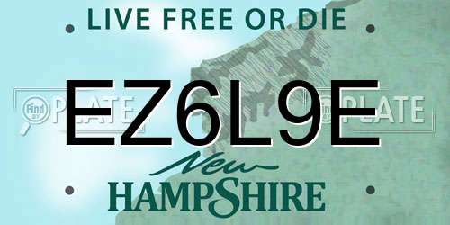 EZ6L9E New Hampshire License Plate