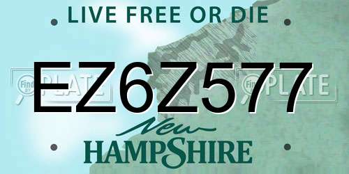 EZ6Z577 New Hampshire License Plate