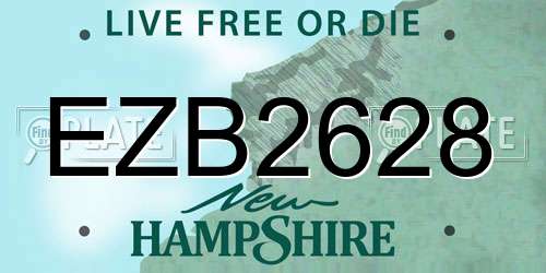 EZB2628 New Hampshire License Plate