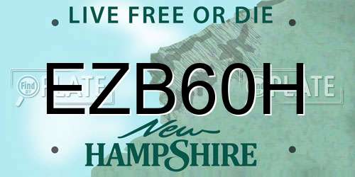 EZB60H New Hampshire License Plate