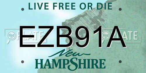 EZB91A New Hampshire License Plate