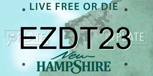 EZDT23 New Hampshire License Plate