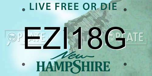 EZI18G New Hampshire License Plate