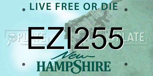 EZI255 New Hampshire License Plate