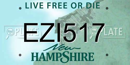 EZI517 New Hampshire License Plate