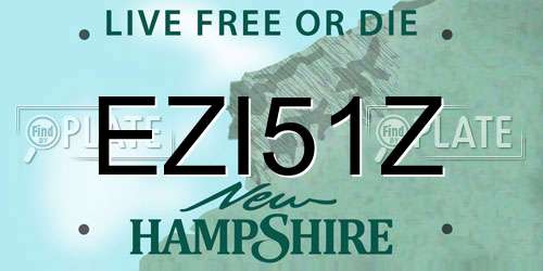 EZI51Z New Hampshire License Plate