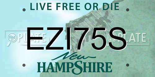 EZI75S New Hampshire License Plate