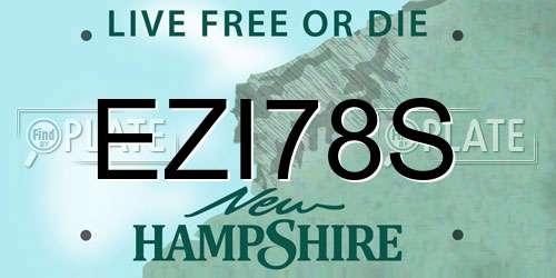 EZI78S New Hampshire License Plate