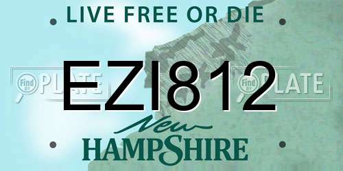 EZI812 New Hampshire License Plate