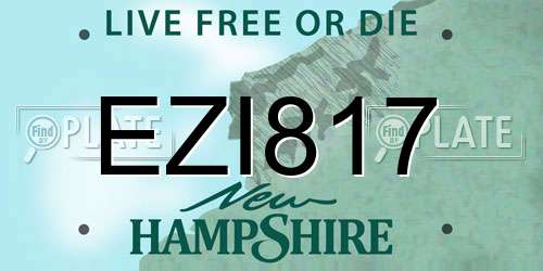 EZI817 New Hampshire License Plate
