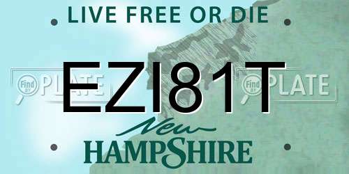 EZI81T New Hampshire License Plate