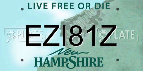EZI81Z New Hampshire License Plate