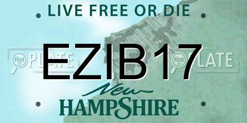 EZIB17 New Hampshire License Plate