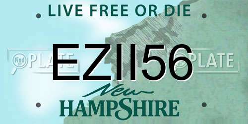 EZII56 New Hampshire License Plate