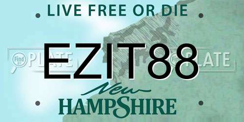 EZIT88 New Hampshire License Plate