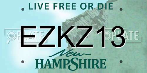 EZKZ13 New Hampshire License Plate