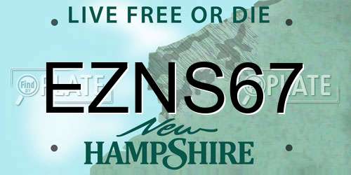 EZNS67 New Hampshire License Plate