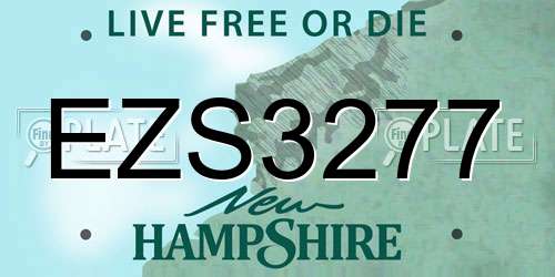 EZS3277 New Hampshire License Plate