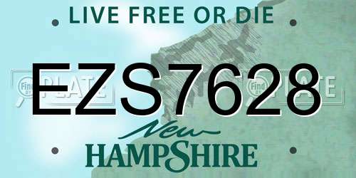 EZS7628 New Hampshire License Plate