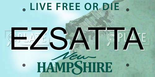 EZSATTA New Hampshire License Plate