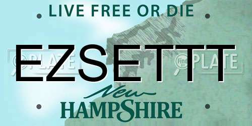 EZSETTT New Hampshire License Plate