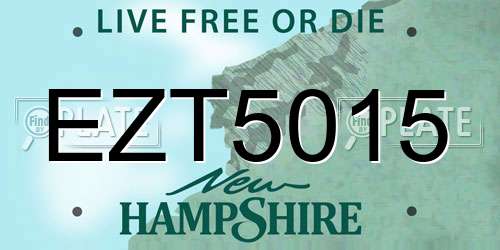EZT5015 New Hampshire License Plate