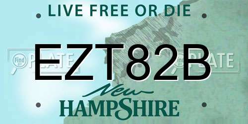 EZT82B New Hampshire License Plate