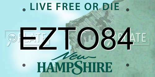 EZTO84 New Hampshire License Plate