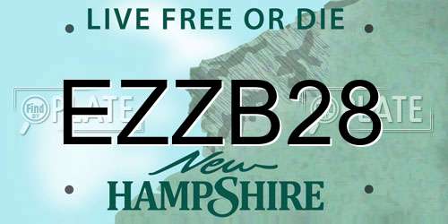 EZZB28 New Hampshire License Plate