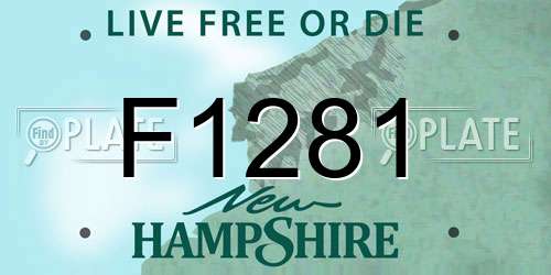 F1281 New Hampshire License Plate