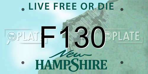 F130 New Hampshire License Plate