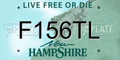 F156TL New Hampshire License Plate