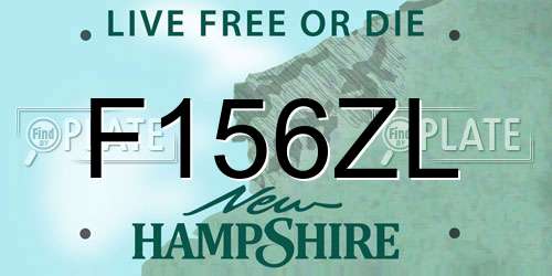 F156ZL New Hampshire License Plate