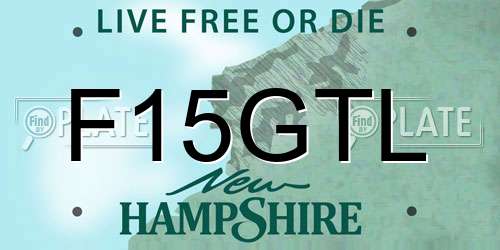 F15GTL New Hampshire License Plate