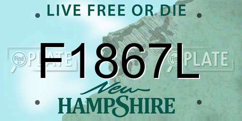 F1867L New Hampshire License Plate