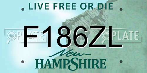 F186ZL New Hampshire License Plate