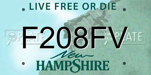 F208FV New Hampshire License Plate