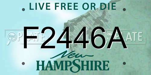F2446A New Hampshire License Plate