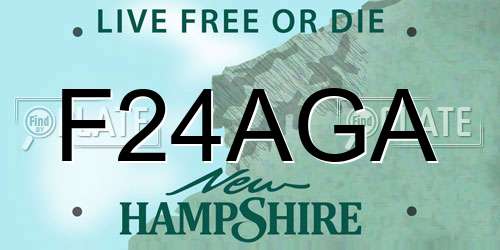 F24AGA New Hampshire License Plate