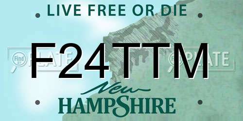 F24TTM New Hampshire License Plate