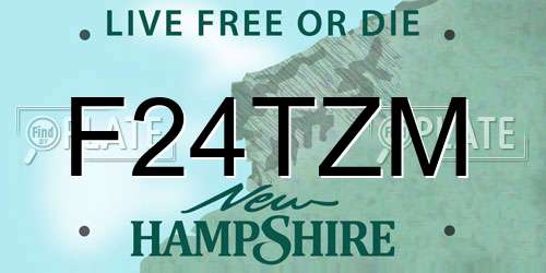 F24TZM New Hampshire License Plate