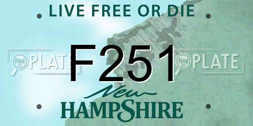 F251 New Hampshire License Plate