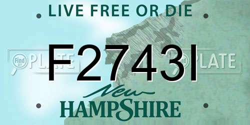 F2743I New Hampshire License Plate